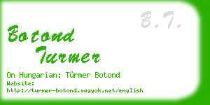 botond turmer business card
